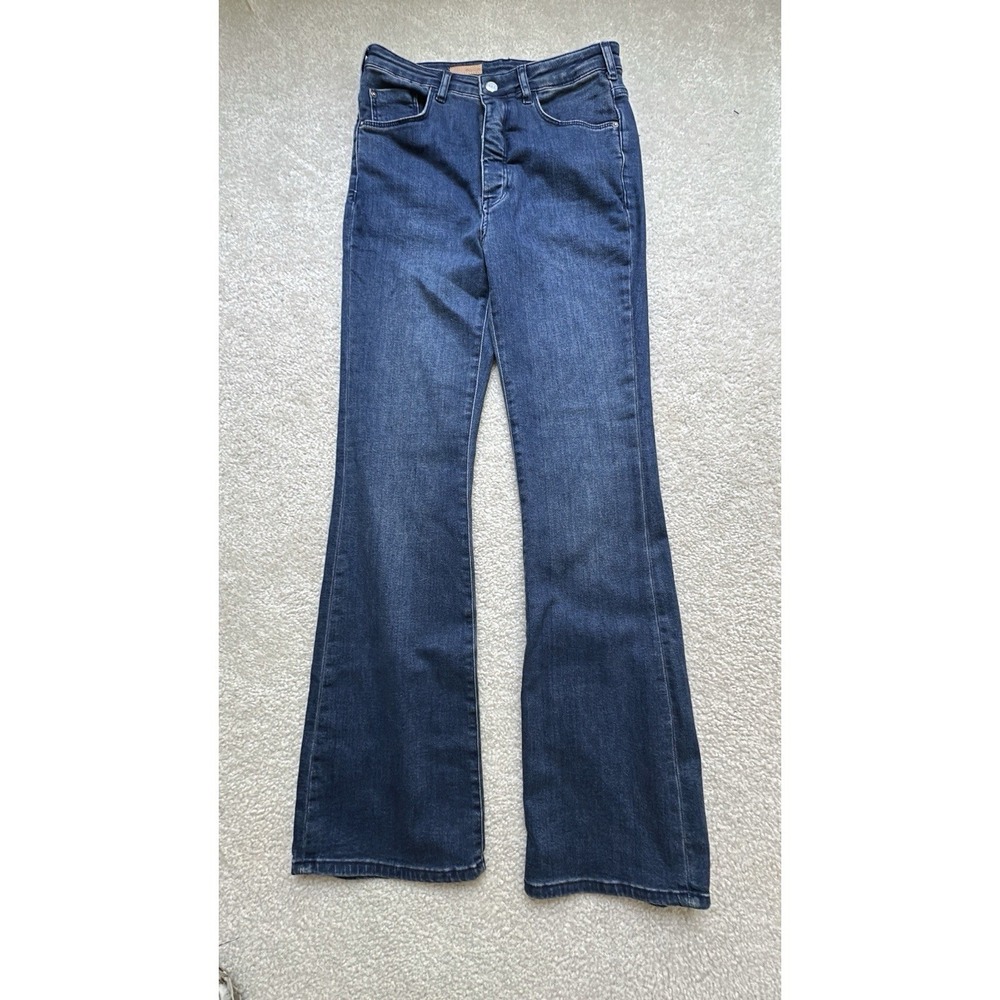 Pilcro Anthropology The Icon Flare Jeans Dark Indigo Wash, Women's 29 - Picture 8 of 8